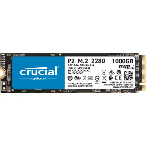 Crucial 1TB P2 NVMe PCIe M.2 Internal SSD